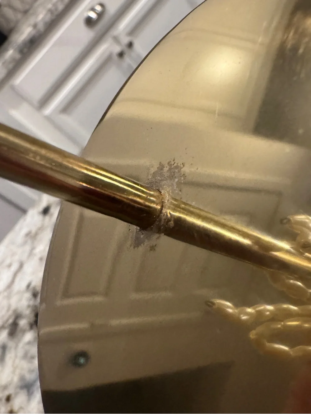 NEW Anthropologie Gold & Pearl Bow Candle Holder